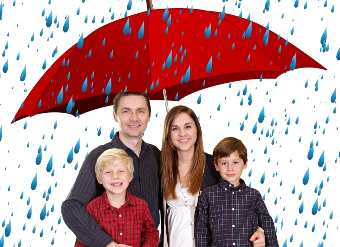 Picture of an umbrella at the end