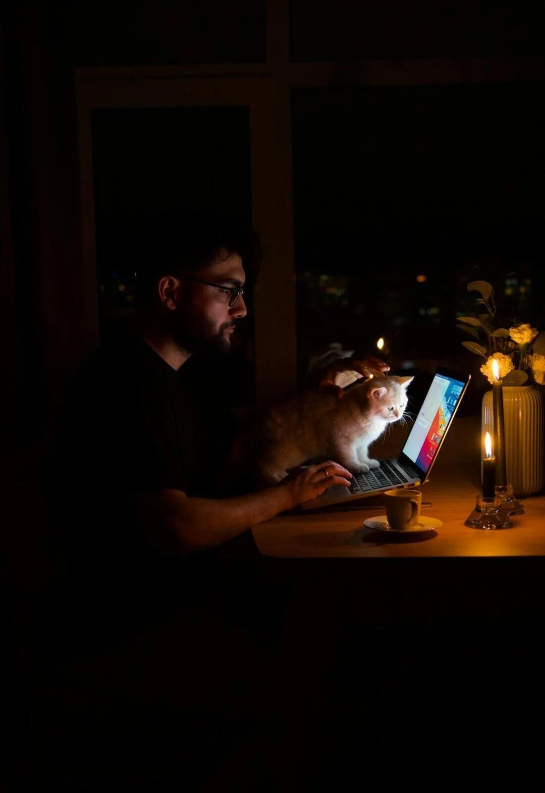 Blackout darkness from early evening