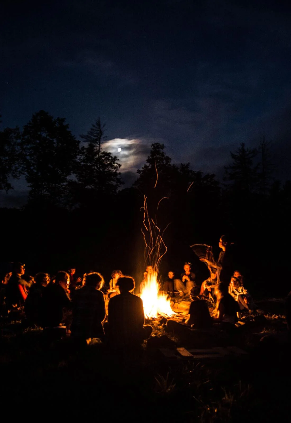 The feeling of togetherness around the fire