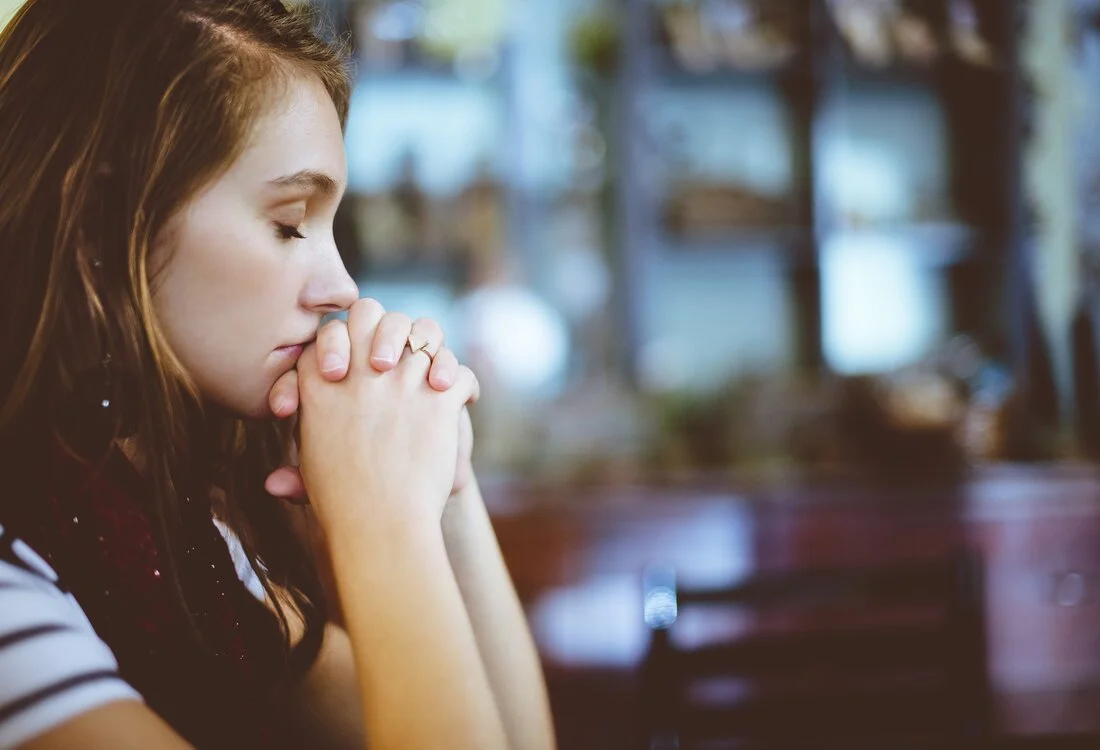 Spiritual strength pray woman