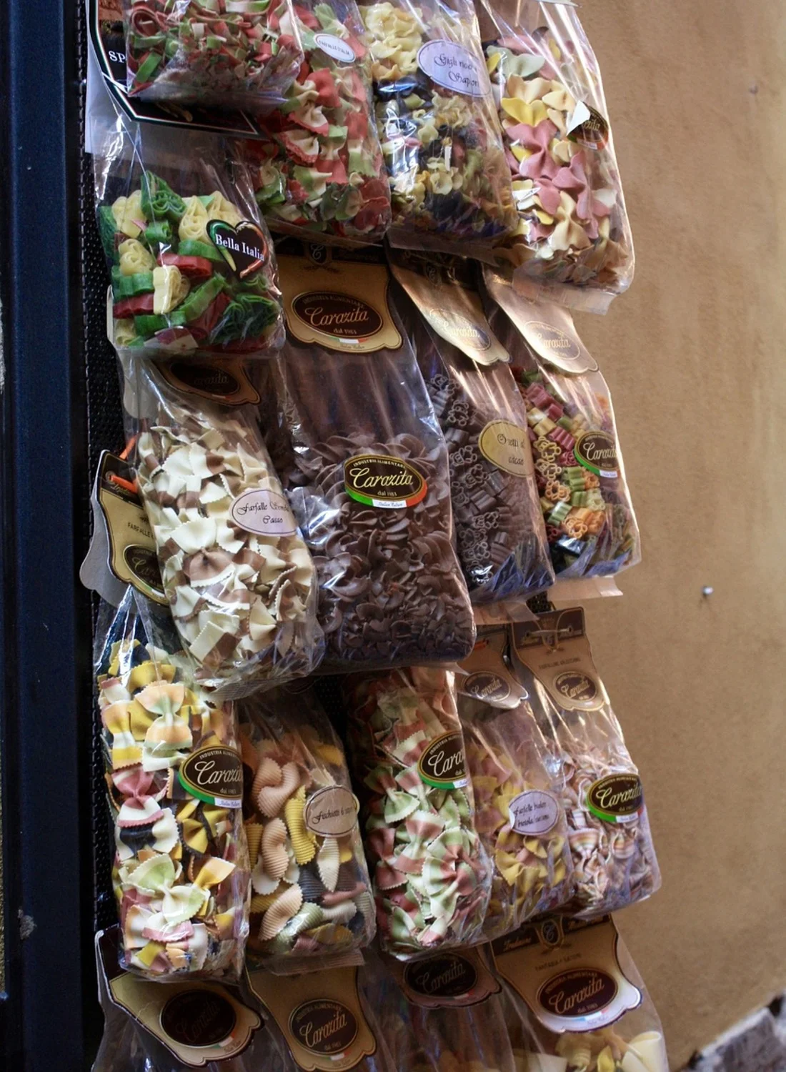 Supplies hanging on the door